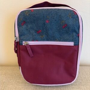 Oshkosh B’Gosh Insulated Lunch Bag With Strap Denim/Cherry Design